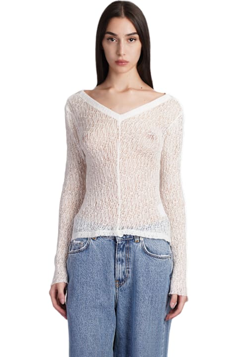 Séfr Clothing for Women Séfr Maeve Top Topwear In Beige Wool
