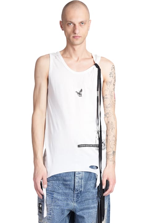 Ann Demeulemeester for Men Ann Demeulemeester Seva Tank Top In Grey Cotton