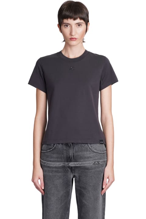 Courrèges Topwear for Women Courrèges T-shirt In Grey Cotton