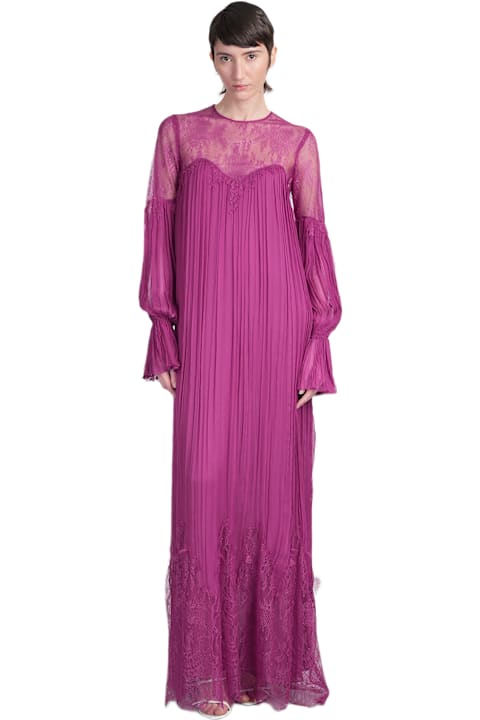 Costarellos Dresses for Women Costarellos Renia Dress Woman In Viola Silk