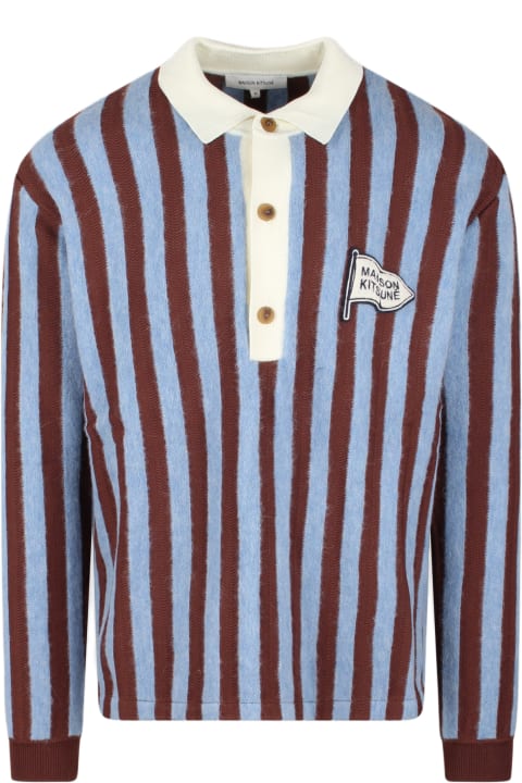 Fashion for Women Maison Kitsuné Striped Comfort Polo Shirt