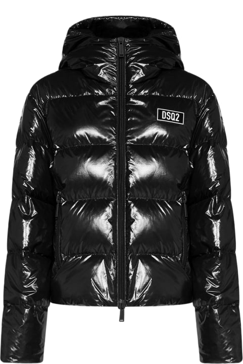 Coats & Jackets for Women Dsquared2 Quilted Glossy Nylon Puffer Jacket