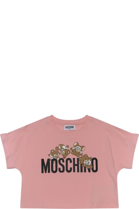 Fashion for Girls Moschino Pink Multicolour Cotton Blend T-shirt
