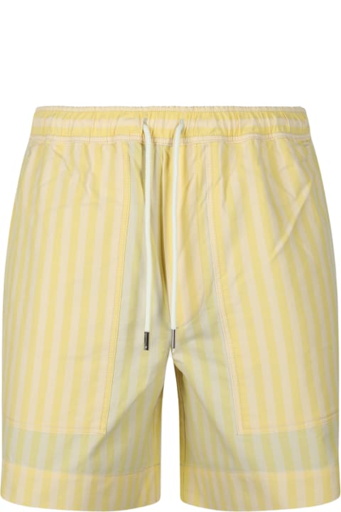 Maison Kitsuné Pants for Women Maison Kitsuné Light Yellow Cotton Shorts