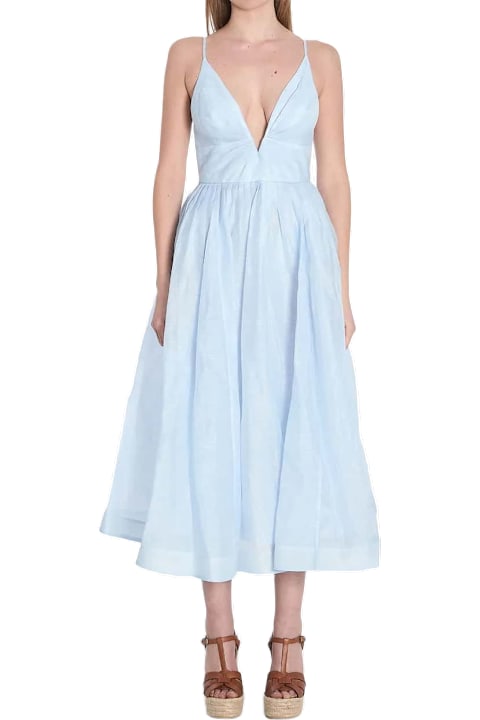 ワンピース Zimmermann SS25 V NECK MIDI DRESS (4392DS251 MIT) Zimmermann V Neck Midi Dress | italist