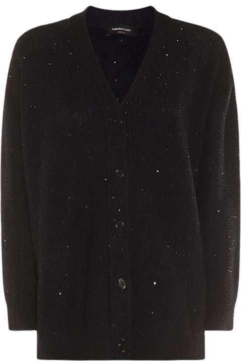 Fabiana Filippi Sweaters for Women Fabiana Filippi Dark Blue Cotton Knitwear