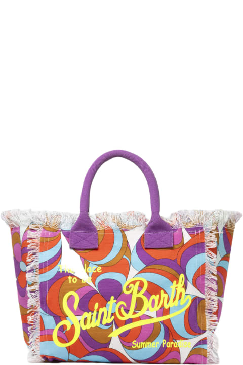 أدوات منزلية MC2 Saint Barth Cotton Canvas Vanity Tote Bag With Daisy Print
