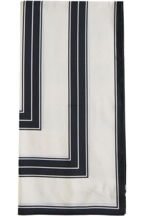 Totême Scarves & Wraps for Women Totême Striped Cotton And Silk Scarf