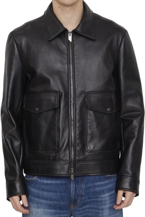 Salvatore Santoro Clothing for Men Salvatore Santoro Black Leather Jacket