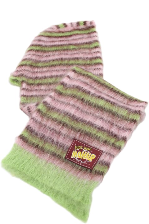 Hats for Women Marni Pink And Green Striped Mohair Blend Hat