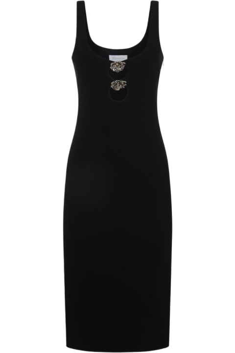 Fashion for Women Blumarine Black Viscose Stretch Midi Dress