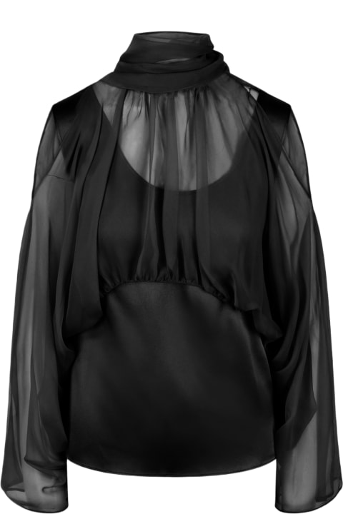 Fashion for Women Alberta Ferretti Satin And Organza Shirt