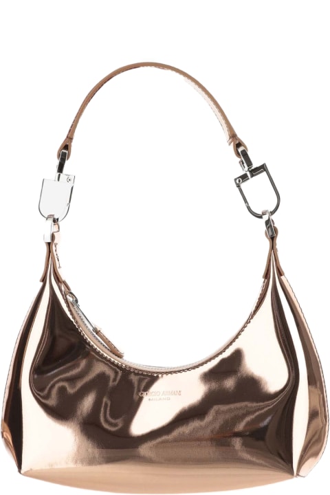 Giorgio Armani Totes for Women Giorgio Armani Metallic Nappa Leather Bag With Logo