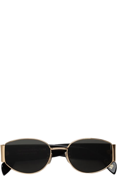 RETROSUPERFUTURE Eyewear for Women RETROSUPERFUTURE Retrosuperfuture X Black Black Gold Sunglasses