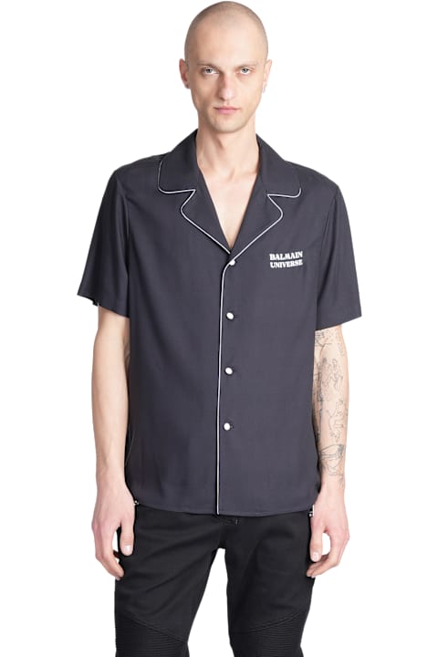 Balmain Clothing for Men Balmain Shirt In Black Viscose