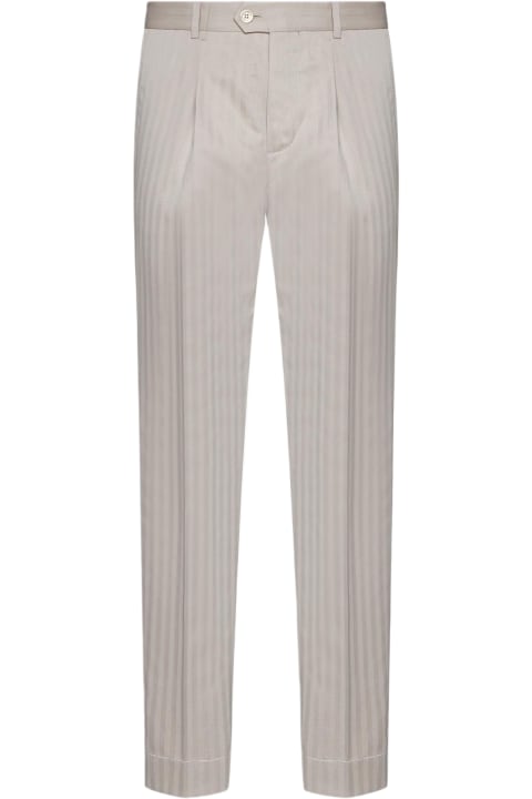 Pants for Men Brunello Cucinelli Cotton And Silk Trousers