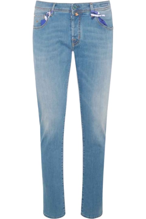 メンズ Jacob Cohenのウェア Jacob Cohen Light Blue Cotton Denim Jeans