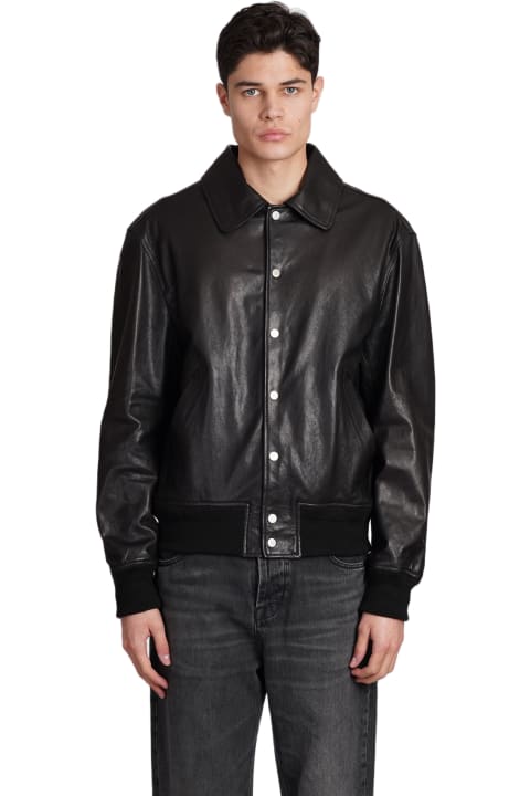 DFour for Women DFour Leather Jacket In Black Leather