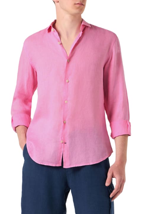 Homeware MC2 Saint Barth Man Pink Linen Pamplona Shirt