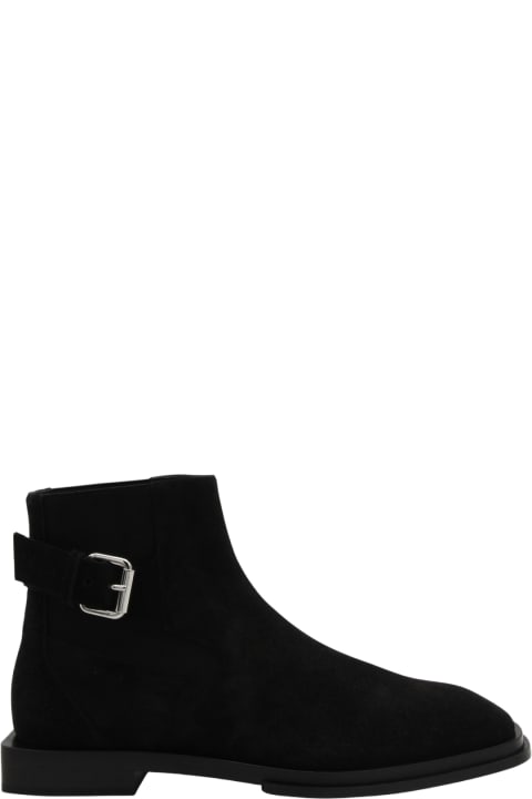 Alexander McQueen Shoes for Men Alexander McQueen Black Suede Boots