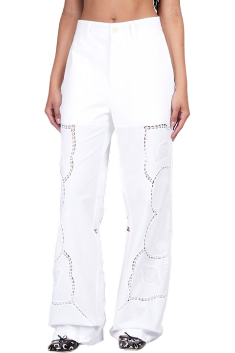 Marine Serre for Women Marine Serre Pants In White Cotton