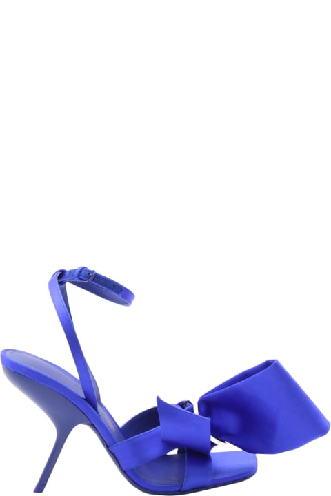 Ferragamo Sandals for Women Ferragamo Electric Blue Satin Helena Pumps
