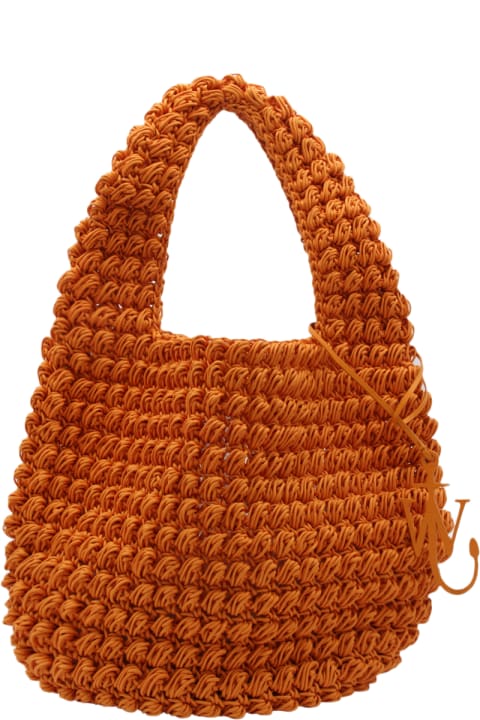 J.W. Anderson for Women J.W. Anderson Orange Cotton Popcorn Basket Tote Bag
