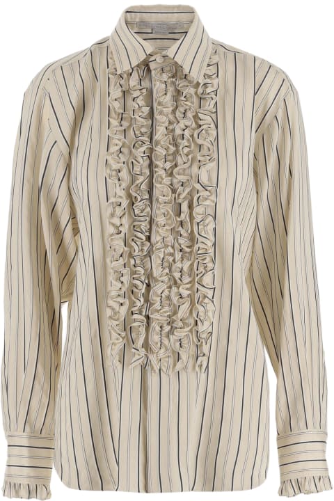 ウィメンズ新着アイテム Stella McCartney Silk Blend Shirt With Ruffles