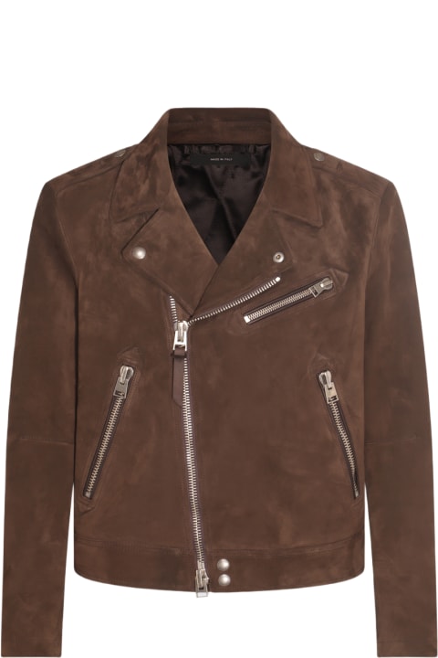 Tom Ford Coats & Jackets for Men Tom Ford Brown Suede Jacket