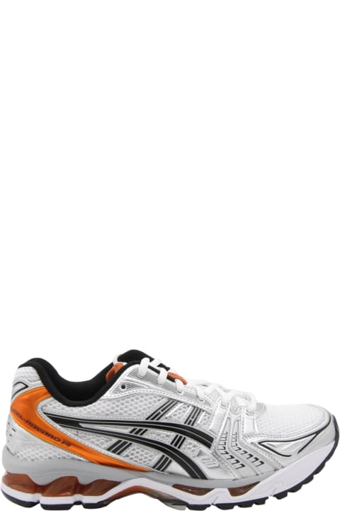 メンズ Asicsのスニーカー Asics White And Orange Gel-kayano Sneakers