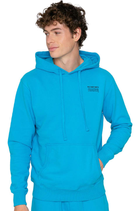 MC2 Saint Barth Fleeces & Tracksuits for Men MC2 Saint Barth Turquoise Cotton Hoodie | Pantone® Special Edition