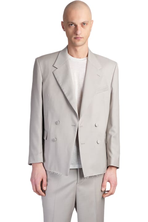 Paura Coats & Jackets for Men Paura Cassel Blazer In Taupe Wool