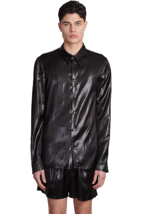 Sapio Clothing for Men Sapio N16 Shirt In Black Triacetate