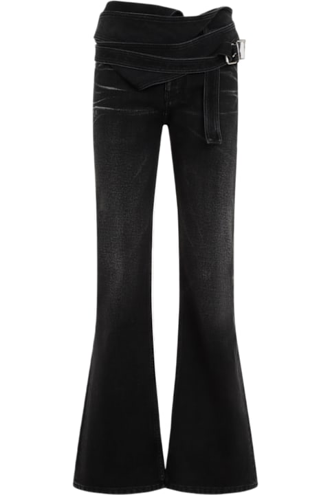 Y/Project سراويل طويلة وقصيرة لـ السيدات Y/Project Wrap Belt Jeans