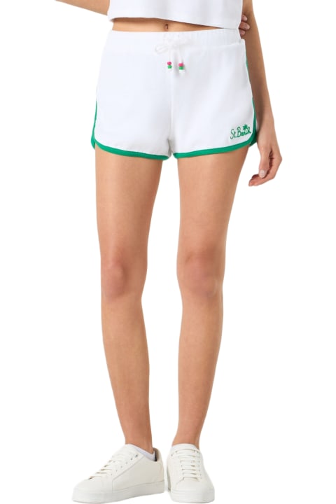 Fashion for Women MC2 Saint Barth Terry Cotton Short Pants With Piping