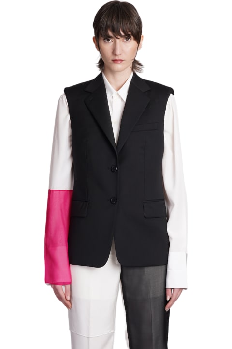 Helmut Lang Coats & Jackets for Women Helmut Lang Vest In Black Wool