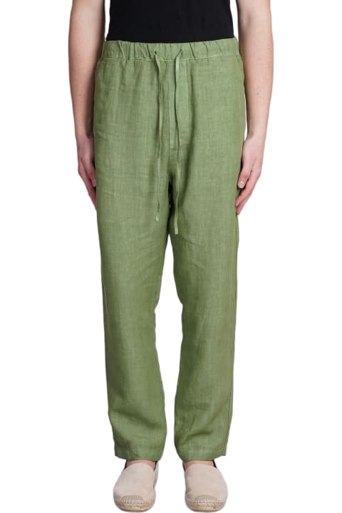 120% Lino Clothing for Men 120% Lino Pants In Green Linen