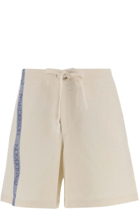 J.W. Anderson Pants for Men J.W. Anderson Linen Blend Logo Short Pants