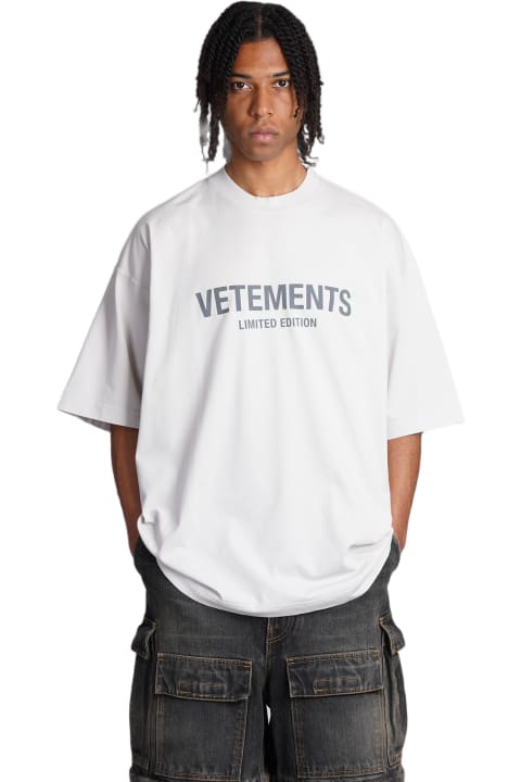 VETEMENTS for Men VETEMENTS T-shirt In Grey Cotton