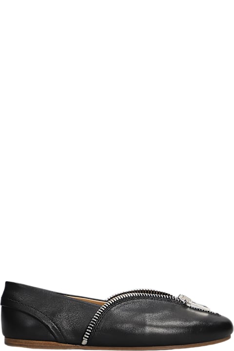 J.W. Anderson Shoes for Women J.W. Anderson Biker Ballerina Ballet Flats In Black Leather