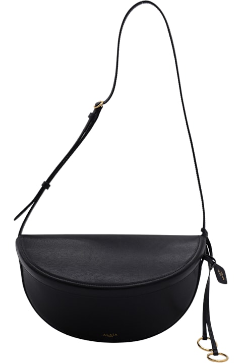 Alaia Black Leather Crossbody Bag