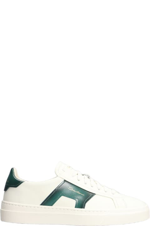 Santoni for Men Santoni Dbs2 Sneakers In White Leather Santoni