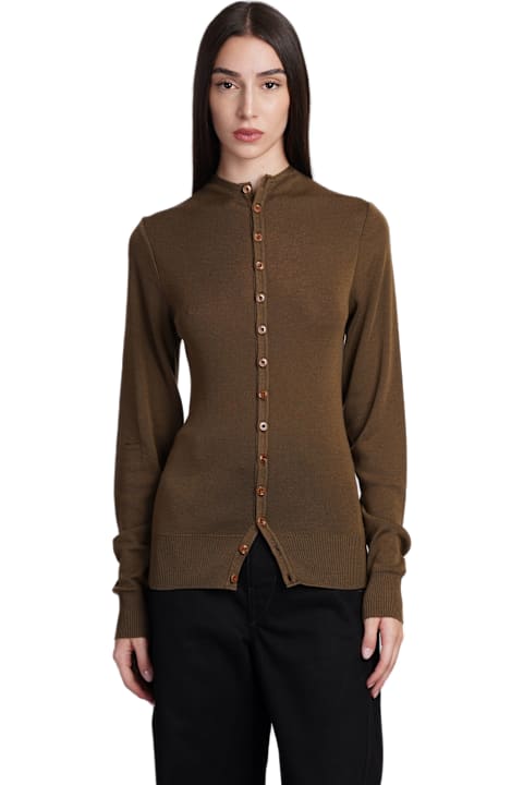 Lemaire for Women Lemaire Cardigan In Brown Wool