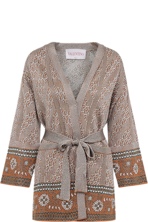 Valentino سترات لـ السيدات Valentino Viscose Cardigan