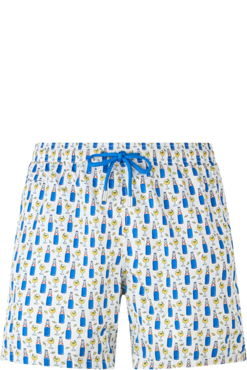 أدوات منزلية MC2 Saint Barth Man Lightweight Fabric Swim Shorts With Blanc 1664 Print | Blanc 1664 Special Edition