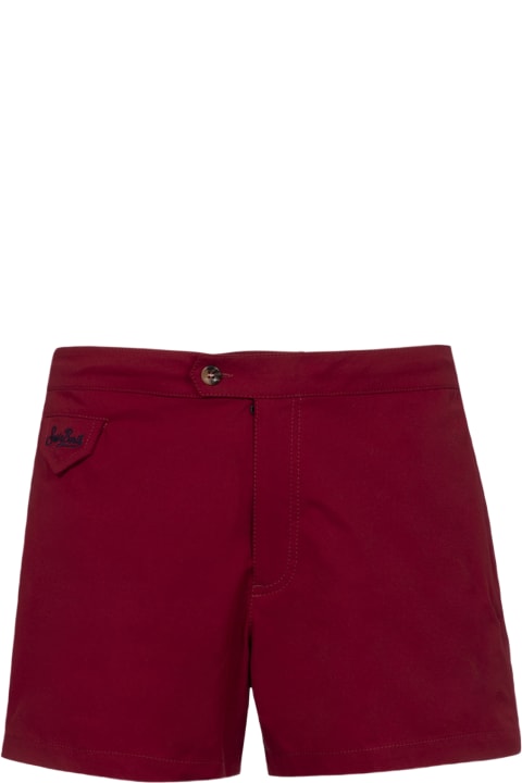 Homeware MC2 Saint Barth Man Burgundy Fitted Cut Swim Shorts Harrys