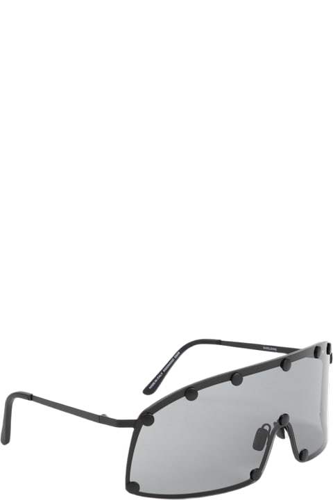 Rick Owens نظارات لـ السيدات Rick Owens Shield-style Stainless Steel Frame Sunglasses