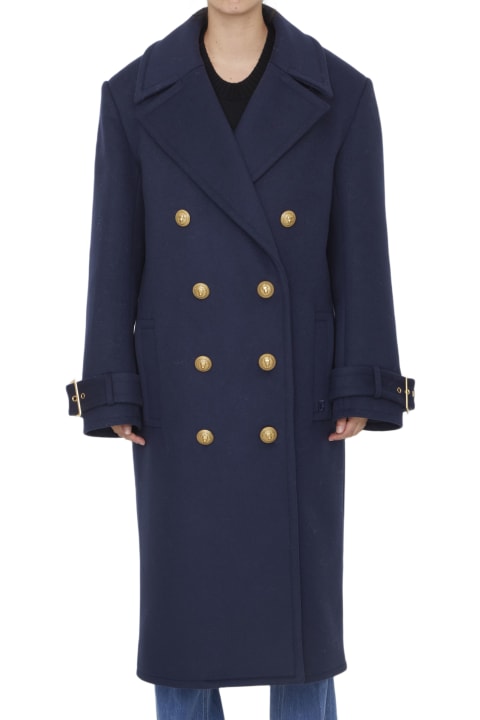 Coats & Jackets for Women Balmain Oversized Double-breasted Coat