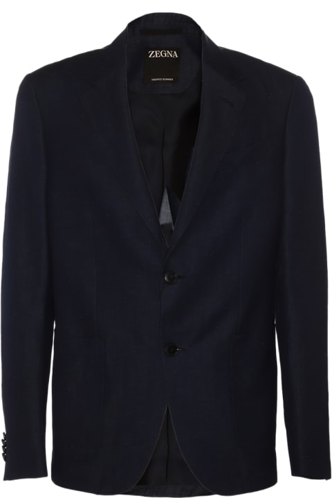 Zegna Coats & Jackets for Women Zegna Blue Blazer