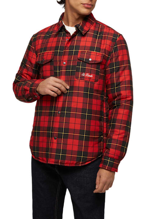 Homeware MC2 Saint Barth Technic Fabric Overshirt Chalet With Check Print
